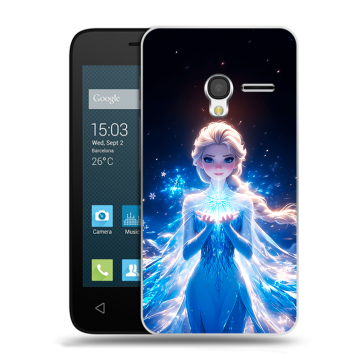 Пластиковый чехол на Alcatel One Touch Pixi 3 (4.5) с принтом Холодное сердце Frozen Пластиковый чехол на Alcatel One Touch Pixi 3 (4.5) с принтом Холодное сердце Frozen