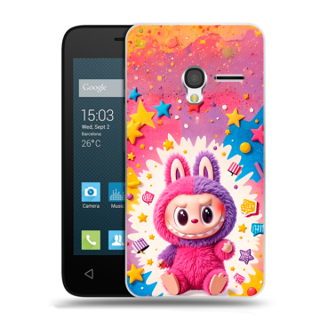 Пластиковый чехол на Alcatel One Touch Pixi 3 (4.5) с принтом Labubu Лабубу Пластиковый чехол на Alcatel One Touch Pixi 3 (4.5) с принтом Labubu Лабубу