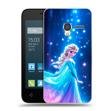 Пластиковый чехол на Alcatel One Touch Pixi 3 (4.5) с принтом Холодное сердце Frozen Пластиковый чехол на Alcatel One Touch Pixi 3 (4.5) с принтом Холодное сердце Frozen