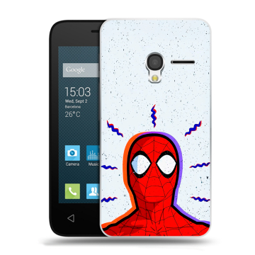 Пластиковый чехол на Alcatel One Touch Pixi 3 (4.5) с принтом Spiderman Человек паук