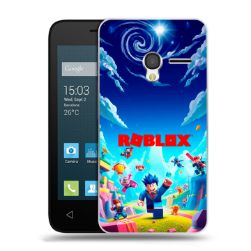 Пластиковый чехол на Alcatel One Touch Pixi 3 (4.5) с принтом Roblox Роблокс