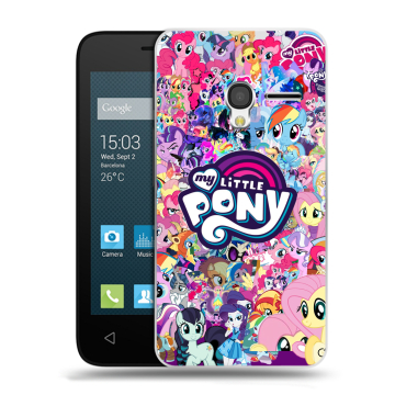 Пластиковый чехол на Alcatel One Touch Pixi 3 (4.5) с принтом My little pony Дружба чудо Пластиковый чехол на Alcatel One Touch Pixi 3 (4.5) с принтом My little pony Дружба чудо