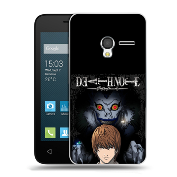 Пластиковый чехол на Alcatel One Touch Pixi 3 (4.5) с принтом Death note Тетрадь смерти