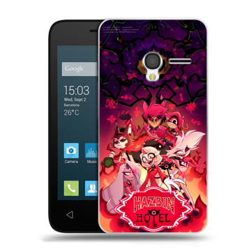 Пластиковый чехол на Alcatel One Touch Pixi 3 (4.5) с принтом Hazbin Hotel Отель Хазбин Пластиковый чехол на Alcatel One Touch Pixi 3 (4.5) с принтом Hazbin Hotel Отель Хазбин