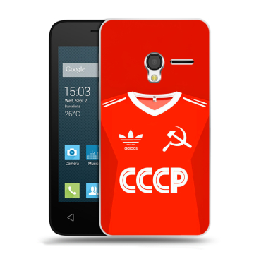 Пластиковый чехол на Alcatel One Touch Pixi 3 (4.5) с принтом Флаг Герб СССР