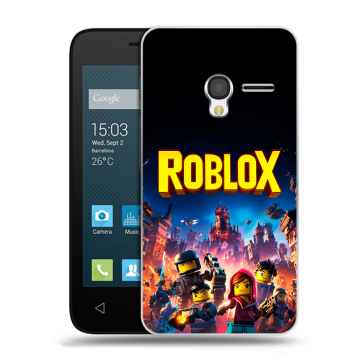 Пластиковый чехол на Alcatel One Touch Pixi 3 (4.5) с принтом Roblox Роблокс Пластиковый чехол на Alcatel One Touch Pixi 3 (4.5) с принтом Roblox Роблокс
