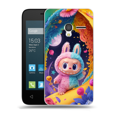 Пластиковый чехол на Alcatel One Touch Pixi 3 (4.5) с принтом Labubu Лабубу