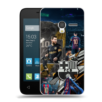 Пластиковый чехол на Alcatel One Touch Pixi 3 (4.5) с принтом Messi Barcelona Пластиковый чехол на Alcatel One Touch Pixi 3 (4.5) с принтом Messi Barcelona