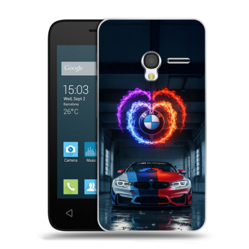 Пластиковый чехол на Alcatel One Touch Pixi 3 (4.5) с принтом BMW БМВ Пластиковый чехол на Alcatel One Touch Pixi 3 (4.5) с принтом BMW БМВ