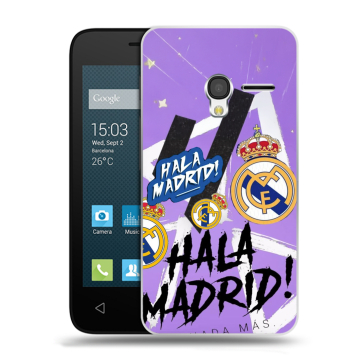 Пластиковый чехол на Alcatel One Touch Pixi 3 (4.5) с принтом Real Madrid Реал Мадрид Пластиковый чехол на Alcatel One Touch Pixi 3 (4.5) с принтом Real Madrid Реал Мадрид