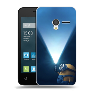 Пластиковый чехол на Alcatel One Touch Pixi 3 (4.5) с принтом Миньоны Пластиковый чехол на Alcatel One Touch Pixi 3 (4.5) с принтом Миньоны