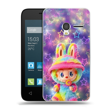 Пластиковый чехол на Alcatel One Touch Pixi 3 (4.5) с принтом Labubu Лабубу Пластиковый чехол на Alcatel One Touch Pixi 3 (4.5) с принтом Labubu Лабубу