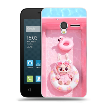 Пластиковый чехол на Alcatel One Touch Pixi 3 (4.5) с принтом Labubu Лабубу Пластиковый чехол на Alcatel One Touch Pixi 3 (4.5) с принтом Labubu Лабубу