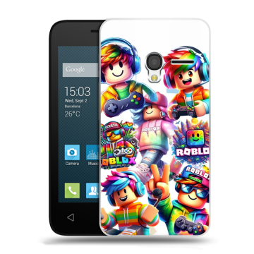 Пластиковый чехол на Alcatel One Touch Pixi 3 (4.5) с принтом Roblox Роблокс Пластиковый чехол на Alcatel One Touch Pixi 3 (4.5) с принтом Roblox Роблокс