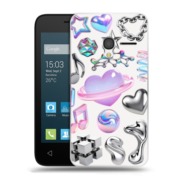 Пластиковый чехол на Alcatel One Touch Pixi 3 (4.5) с принтом Y2K