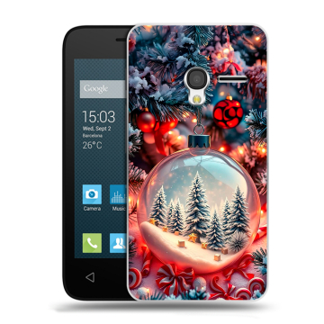 Пластиковый чехол на Alcatel One Touch Pixi 3 (4.5) с принтом Новый год