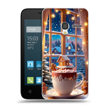 Пластиковый чехол на Alcatel One Touch Pixi 3 (4.5) с принтом Новый год