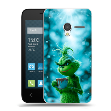 Пластиковый чехол на Alcatel One Touch Pixi 3 (4.5) с принтом Новый год гринч