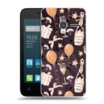 Пластиковый чехол на Alcatel One Touch Pixi 3 (4.5) с принтом Новый год