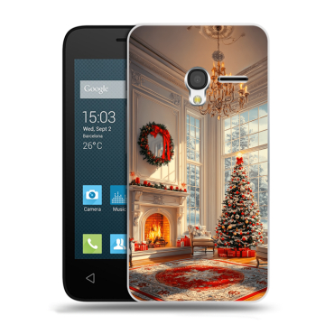 Пластиковый чехол на Alcatel One Touch Pixi 3 (4.5) с принтом Новый год