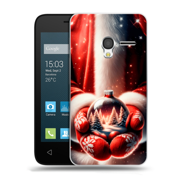 Пластиковый чехол на Alcatel One Touch Pixi 3 (4.5) с принтом Новый год