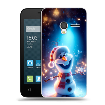 Пластиковый чехол на Alcatel One Touch Pixi 3 (4.5) с принтом Новый год