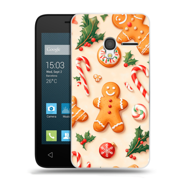 Пластиковый чехол на Alcatel One Touch Pixi 3 (4.5) с принтом Новый год