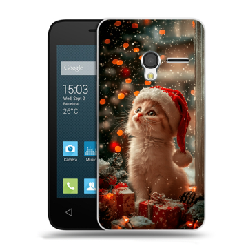 Пластиковый чехол на Alcatel One Touch Pixi 3 (4.5) с принтом Новый год