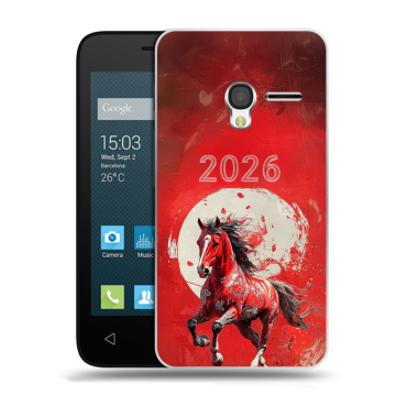Пластиковый чехол на Alcatel One Touch Pixi 3 (4.5) с принтом Новый год