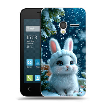 Пластиковый чехол на Alcatel One Touch Pixi 3 (4.5) с принтом Новый год