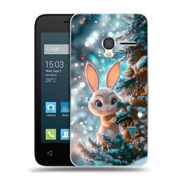 Пластиковый чехол на Alcatel One Touch Pixi 3 (4.5) с принтом Новый год