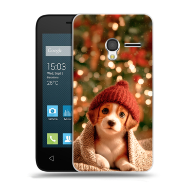 Пластиковый чехол на Alcatel One Touch Pixi 3 (4.5) с принтом Новый год