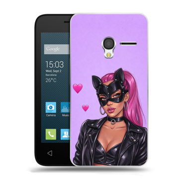 Пластиковый чехол на Alcatel One Touch Pixi 3 (4.5) с принтом женский