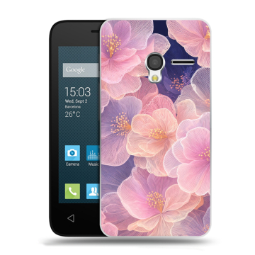 Пластиковый чехол на Alcatel One Touch Pixi 3 (4.5) с принтом женский