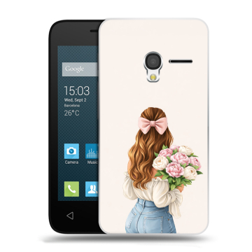 Пластиковый чехол на Alcatel One Touch Pixi 3 (4.5) с принтом женский Пластиковый чехол на Alcatel One Touch Pixi 3 (4.5) с принтом женский