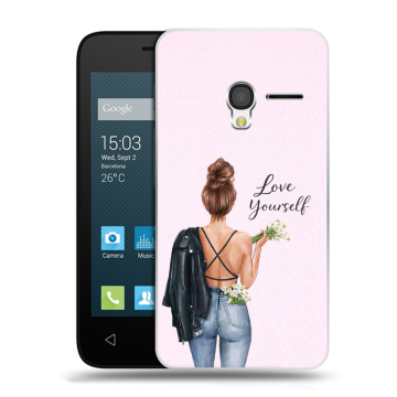 Пластиковый чехол на Alcatel One Touch Pixi 3 (4.5) с принтом женский Пластиковый чехол на Alcatel One Touch Pixi 3 (4.5) с принтом женский