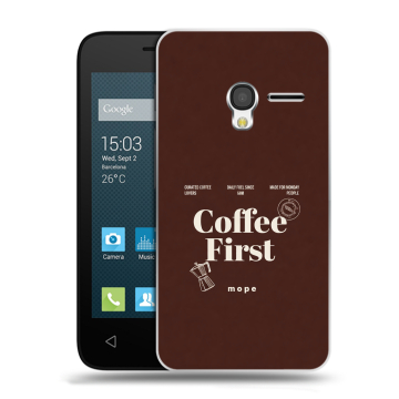 Пластиковый чехол на Alcatel One Touch Pixi 3 (4.5) с принтом женский