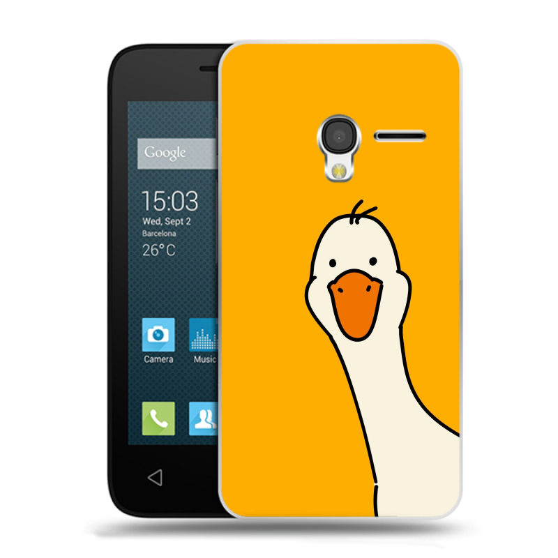 Пластиковый чехол на Alcatel One Touch Pixi 3 (4.5) с принтом Утка Пластиковый чехол на Alcatel One Touch Pixi 3 (4.5) с принтом Утка