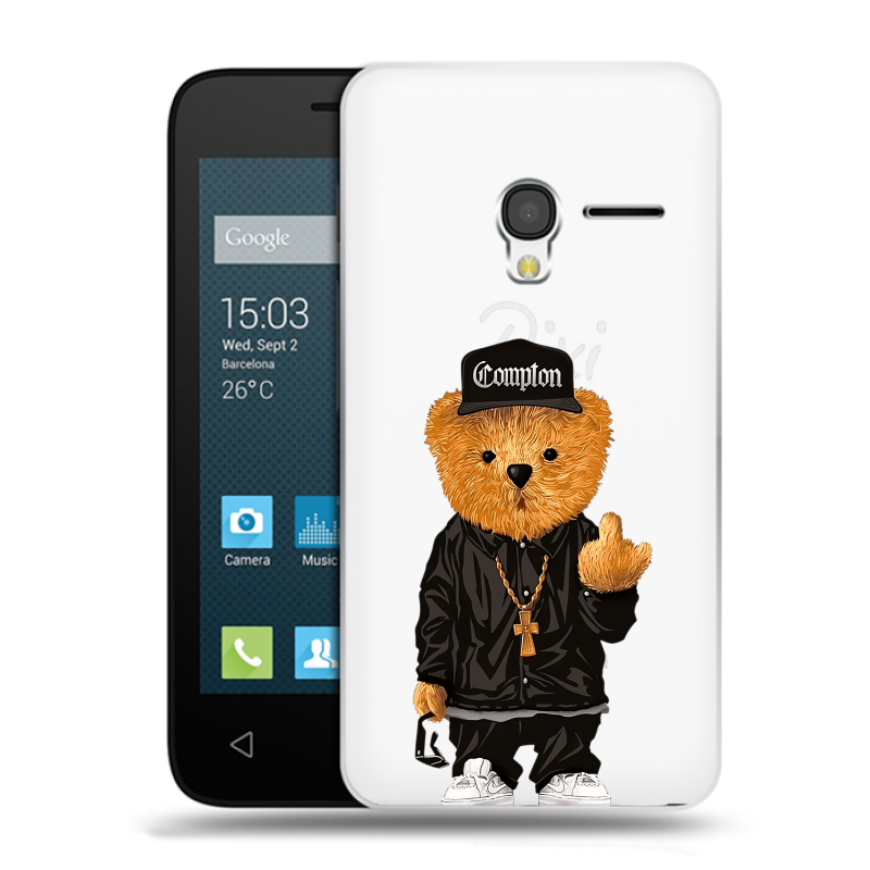 Пластиковый чехол на Alcatel One Touch Pixi 3 (4.5) с принтом Мишка Пластиковый чехол на Alcatel One Touch Pixi 3 (4.5) с принтом Мишка