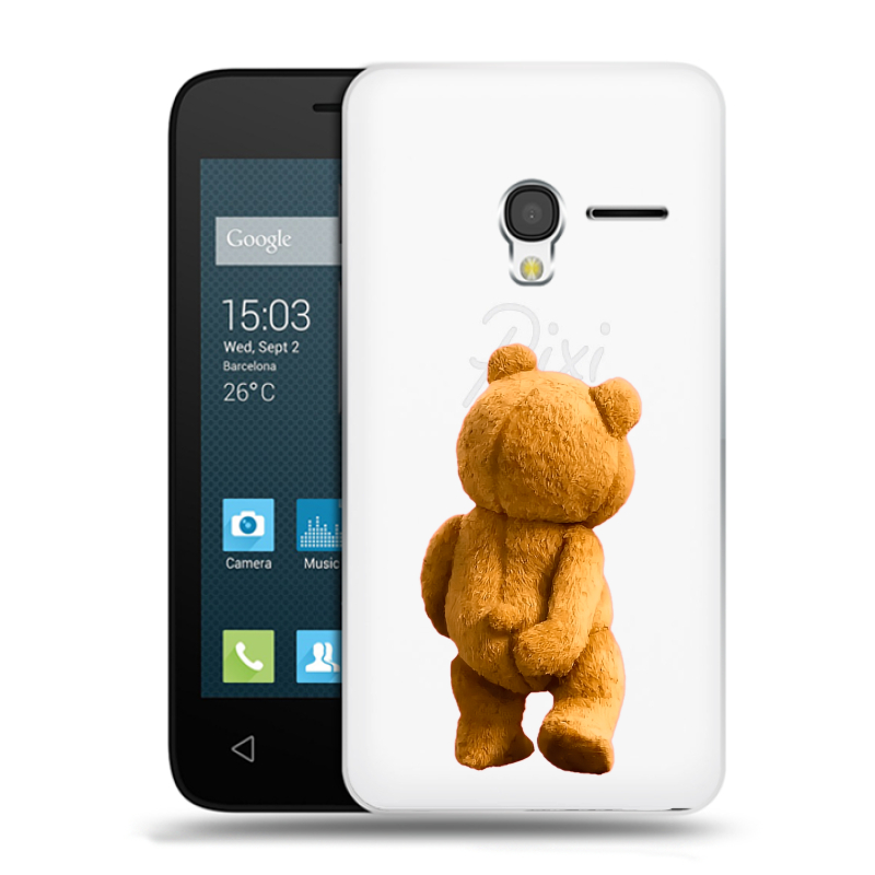 Пластиковый чехол на Alcatel One Touch Pixi 3 (4.5) с принтом Медведь Пластиковый чехол на Alcatel One Touch Pixi 3 (4.5) с принтом Медведь