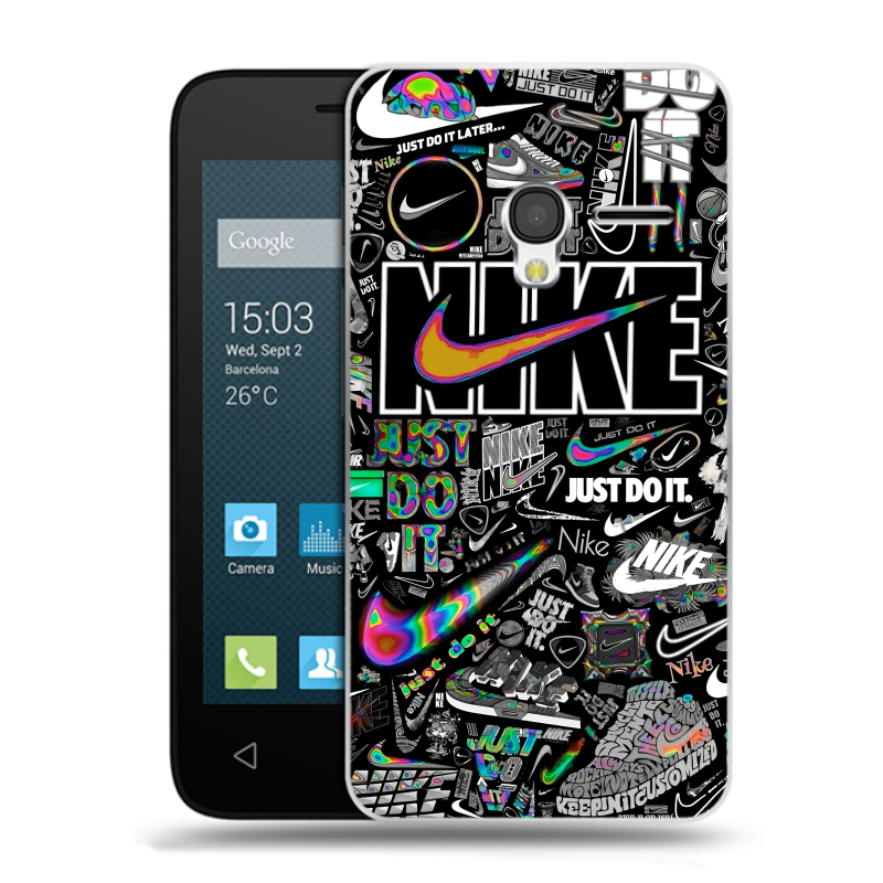 Пластиковый чехол на Alcatel One Touch Pixi 3 (4.5) с принтом Найк Пластиковый чехол на Alcatel One Touch Pixi 3 (4.5) с принтом Найк