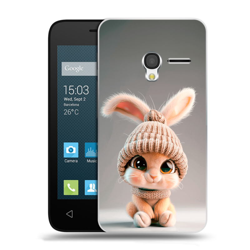 Пластиковый чехол на Alcatel One Touch Pixi 3 (4.5) с принтом Кролик Пластиковый чехол на Alcatel One Touch Pixi 3 (4.5) с принтом Кролик