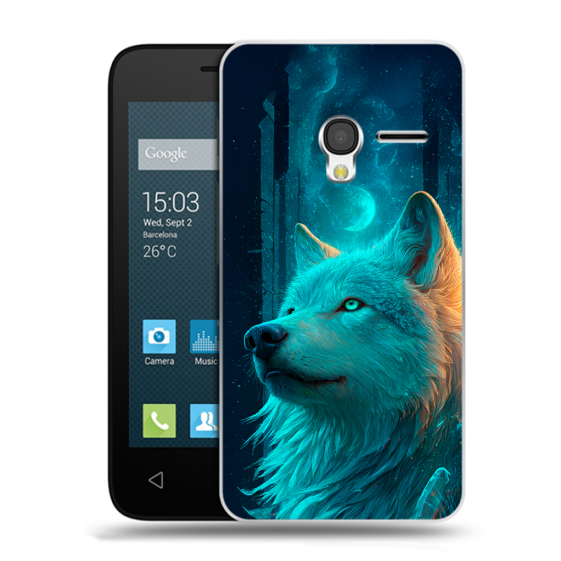 Пластиковый чехол на Alcatel One Touch Pixi 3 (4.5) с принтом бабочки саккура Пластиковый чехол на Alcatel One Touch Pixi 3 (4.5) с принтом бабочки саккура