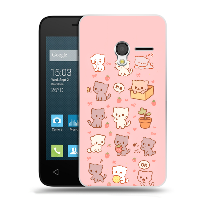 Пластиковый чехол на Alcatel One Touch Pixi 3 (4.5) с принтом Hello Kitty Хелоу Кити Пластиковый чехол на Alcatel One Touch Pixi 3 (4.5) с принтом Hello Kitty Хелоу Кити
