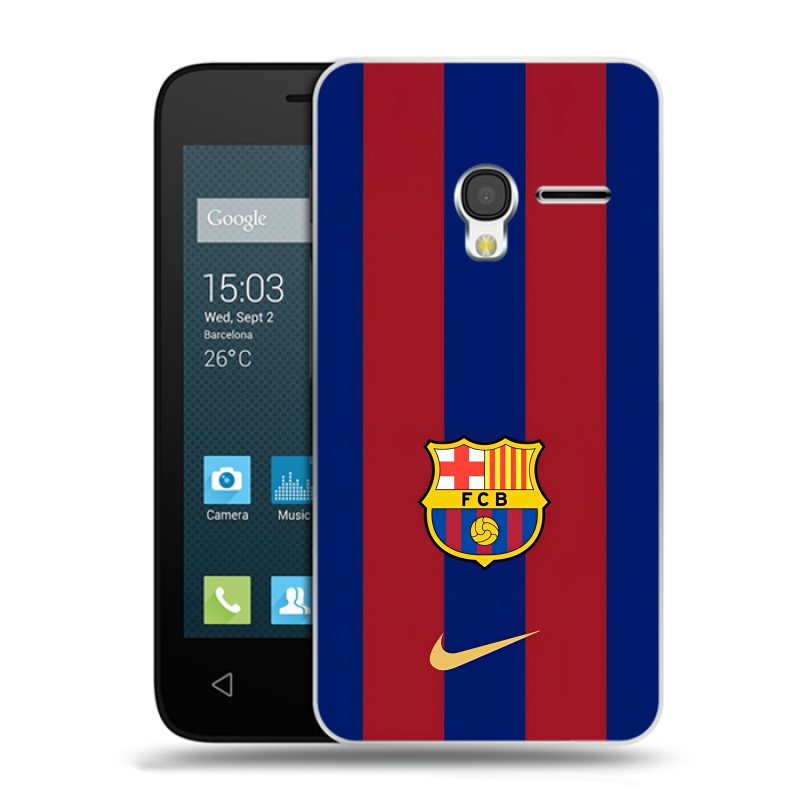 Пластиковый чехол на Alcatel One Touch Pixi 3 (4.5) с принтом Барселона Barcelona Пластиковый чехол на Alcatel One Touch Pixi 3 (4.5) с принтом Барселона Barcelona