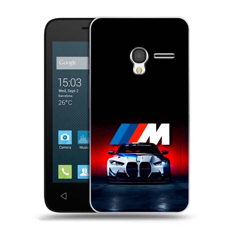 Пластиковый чехол на Alcatel One Touch Pixi 3 (4.5) с принтом БМВ BMW Пластиковый чехол на Alcatel One Touch Pixi 3 (4.5) с принтом БМВ BMW