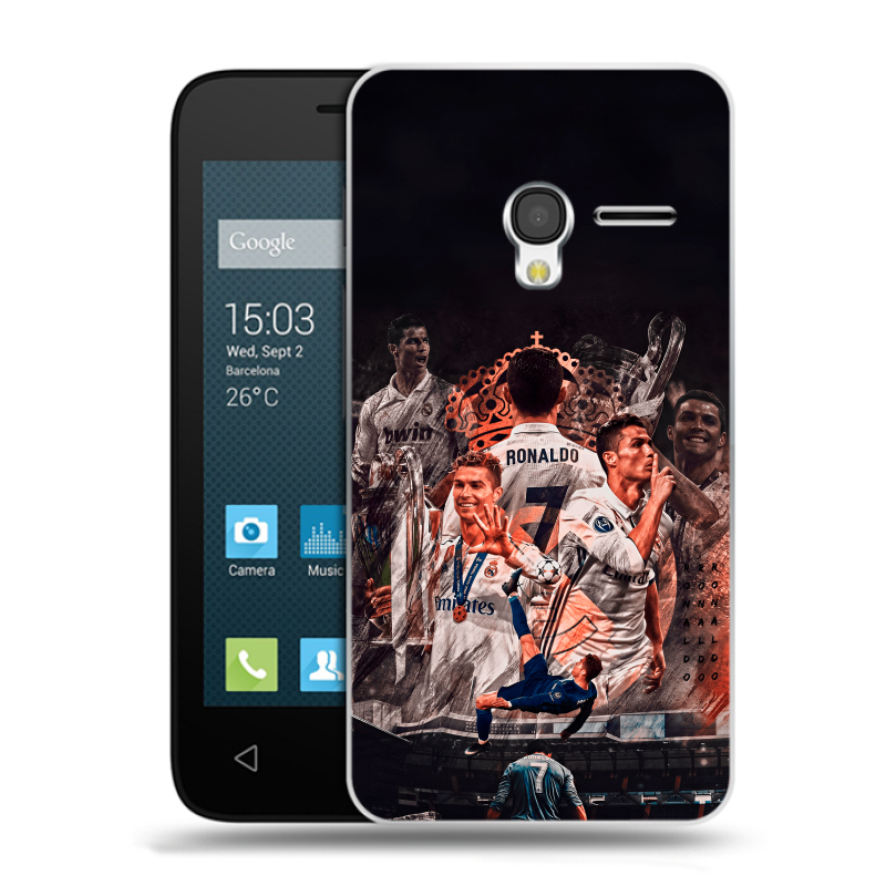 Пластиковый чехол на Alcatel One Touch Pixi 3 (4.5) с принтом Реал Роналдо Real Ronaldo Пластиковый чехол на Alcatel One Touch Pixi 3 (4.5) с принтом Реал Роналдо Real Ronaldo