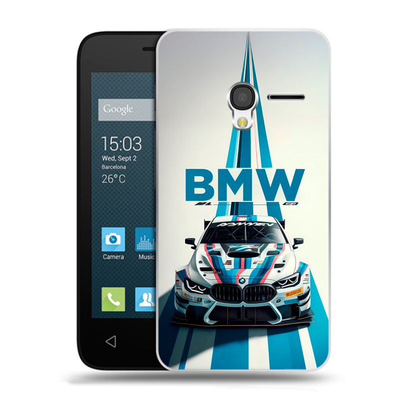 Пластиковый чехол на Alcatel One Touch Pixi 3 (4.5) с принтом БМВ BMW Пластиковый чехол на Alcatel One Touch Pixi 3 (4.5) с принтом БМВ BMW