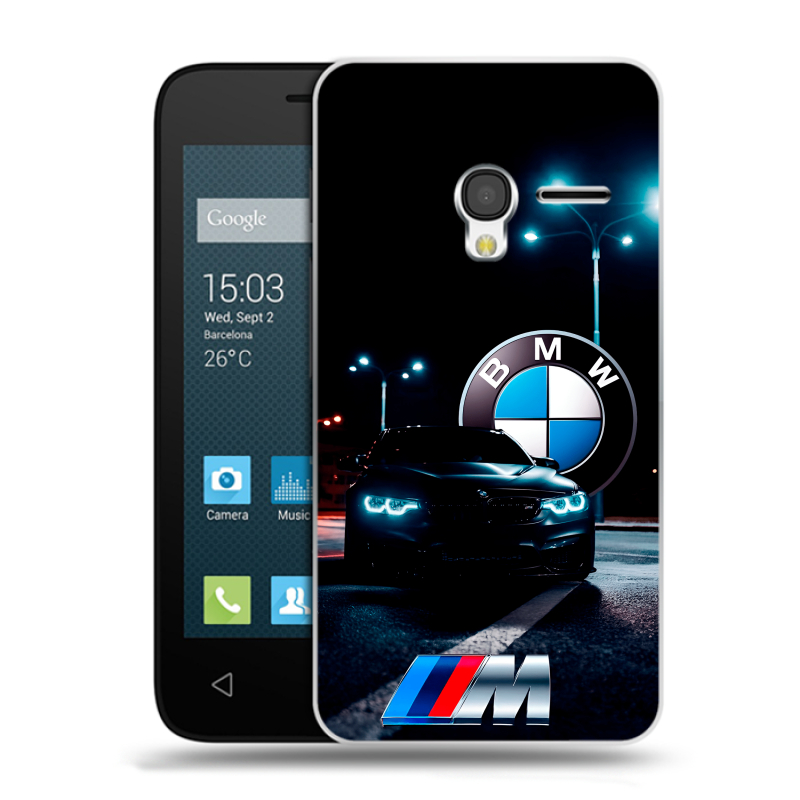 Пластиковый чехол на Alcatel One Touch Pixi 3 (4.5) с принтом БМВ BMW Пластиковый чехол на Alcatel One Touch Pixi 3 (4.5) с принтом БМВ BMW