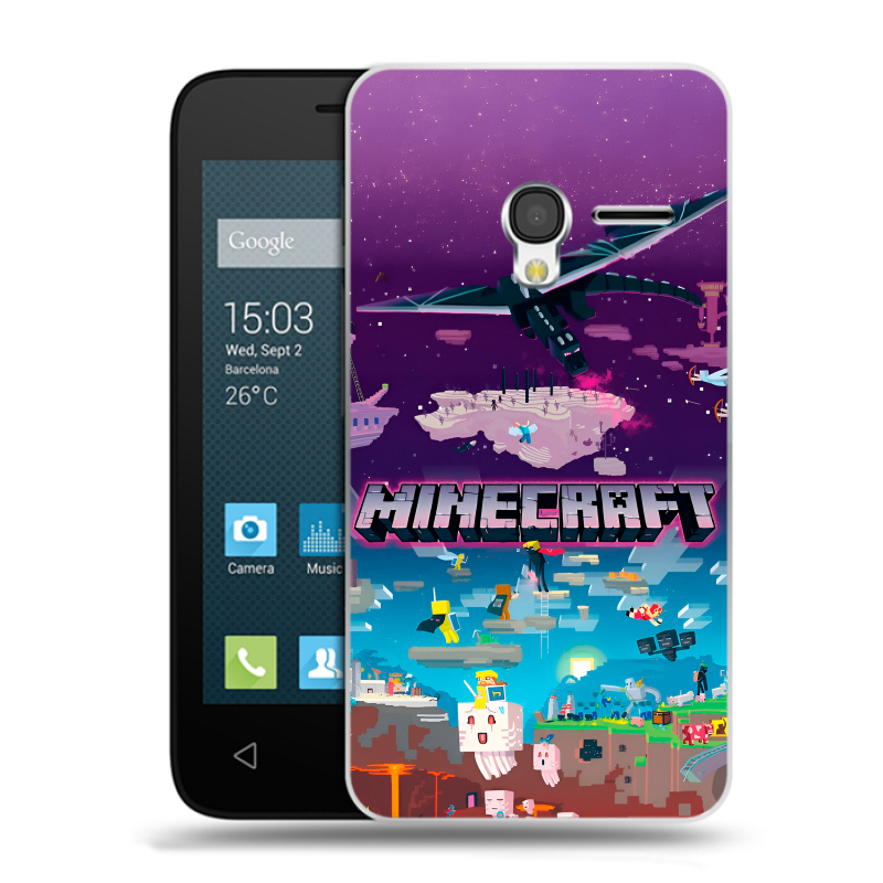 Пластиковый чехол на Alcatel One Touch Pixi 3 (4.5) с принтом Майнкрафт Minecraft Пластиковый чехол на Alcatel One Touch Pixi 3 (4.5) с принтом Майнкрафт Minecraft